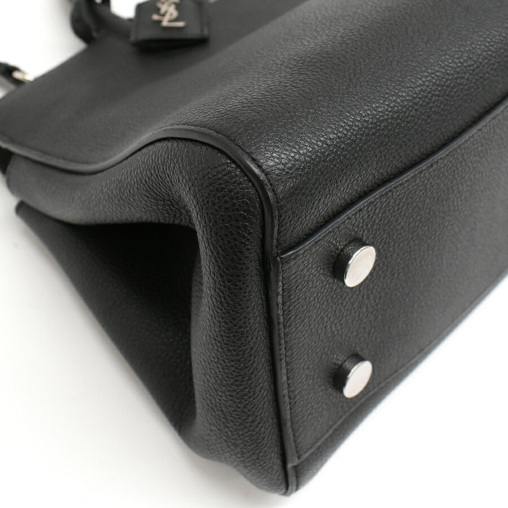 Saint Laurent Paris Cabas Rive Gauche Handbag Black Leather - Picture 6 of 9